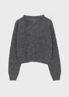 Neeson Hairy Round Wool Knit Cardigan
