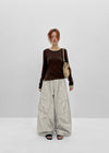 Tracu Washed Wide Cargo Pants