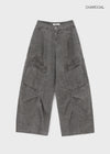 Tracu Washed Wide Cargo Pants
