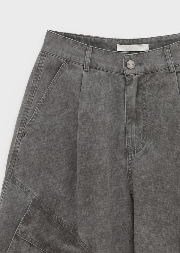 Tracu Washed Wide Cargo Pants