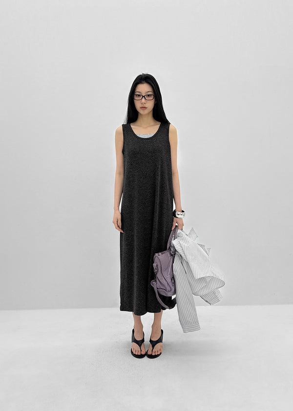 Nuss Layered Sleeveless Long Dress