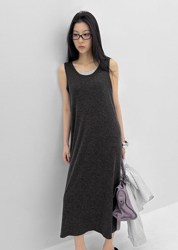 Nuss Layered Sleeveless Long Dress
