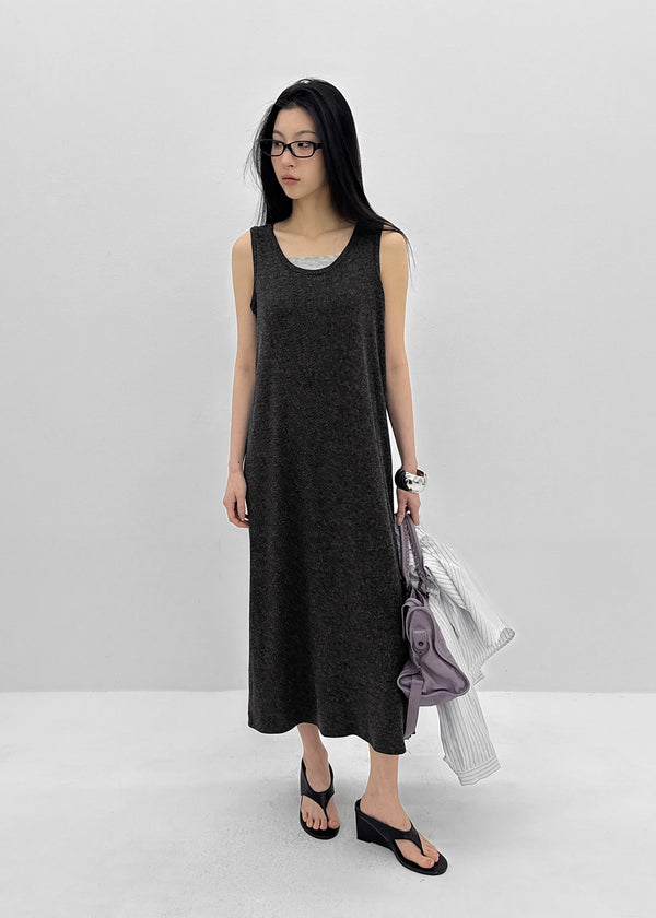 Nuss Layered Sleeveless Long Dress