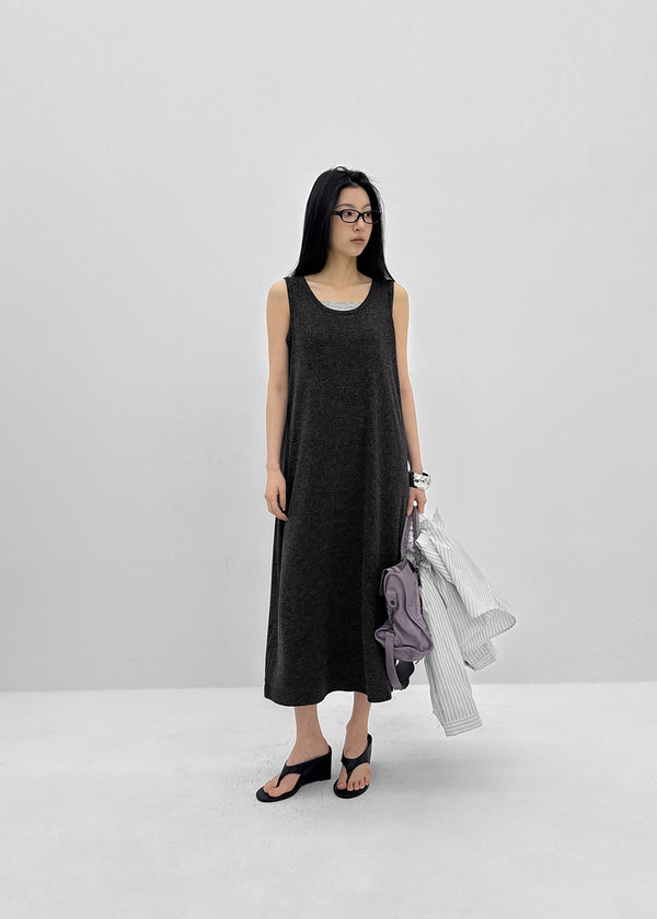 Nuss Layered Sleeveless Long Dress