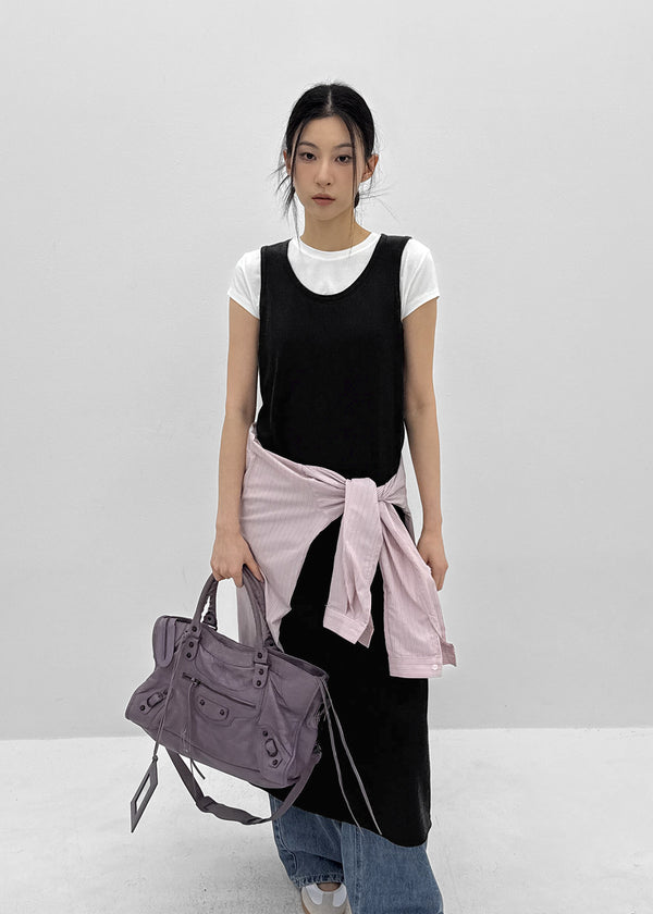 Nuss Layered Sleeveless Long Dress