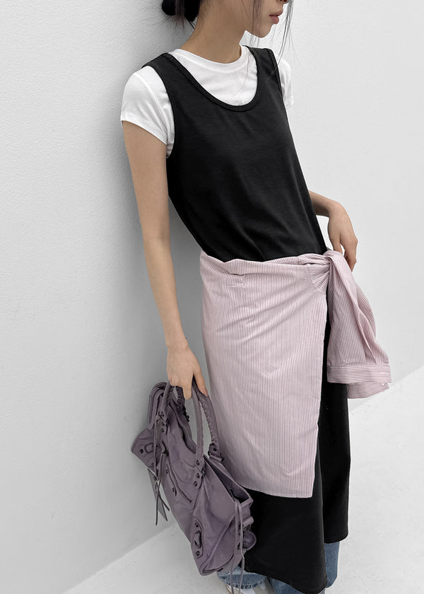 Nuss Layered Sleeveless Long Dress