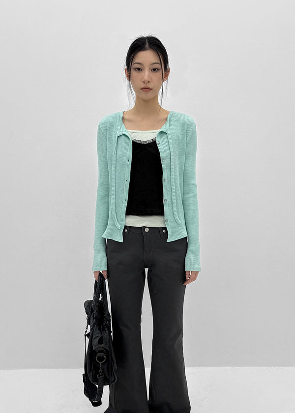 Ehome Ribbed Cardigan