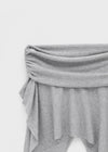 Canzel Folding Shirring Unbalanced Skirt Pants