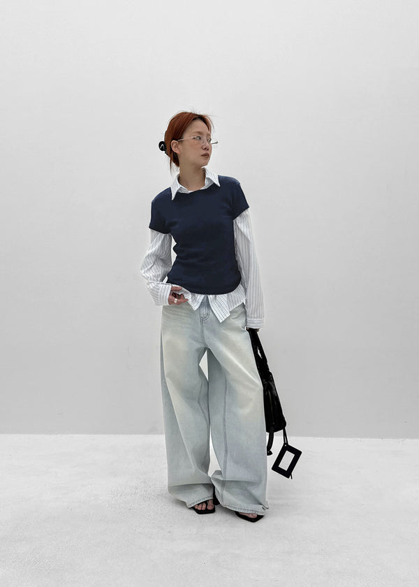 [MADE] Dutsbi Round Neck Short Sleeve Top