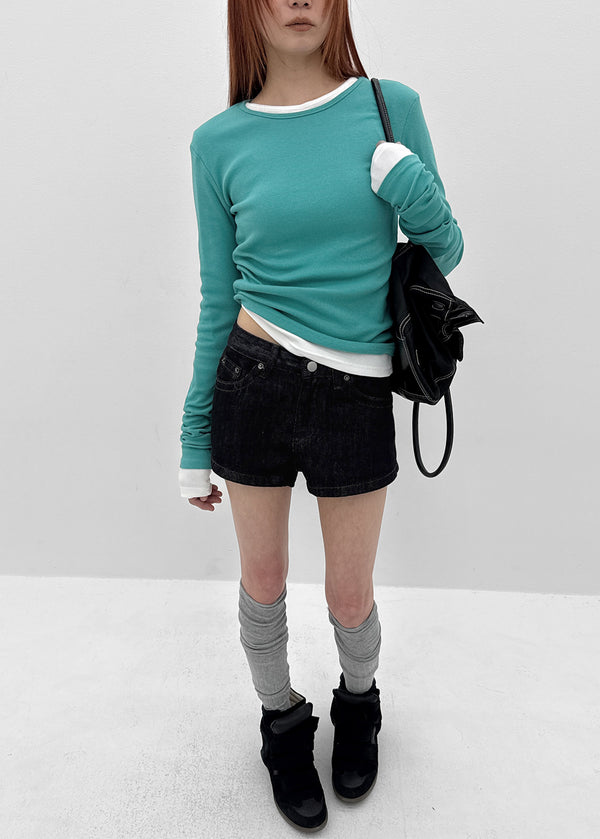 Caroine Raw Denim Shorts