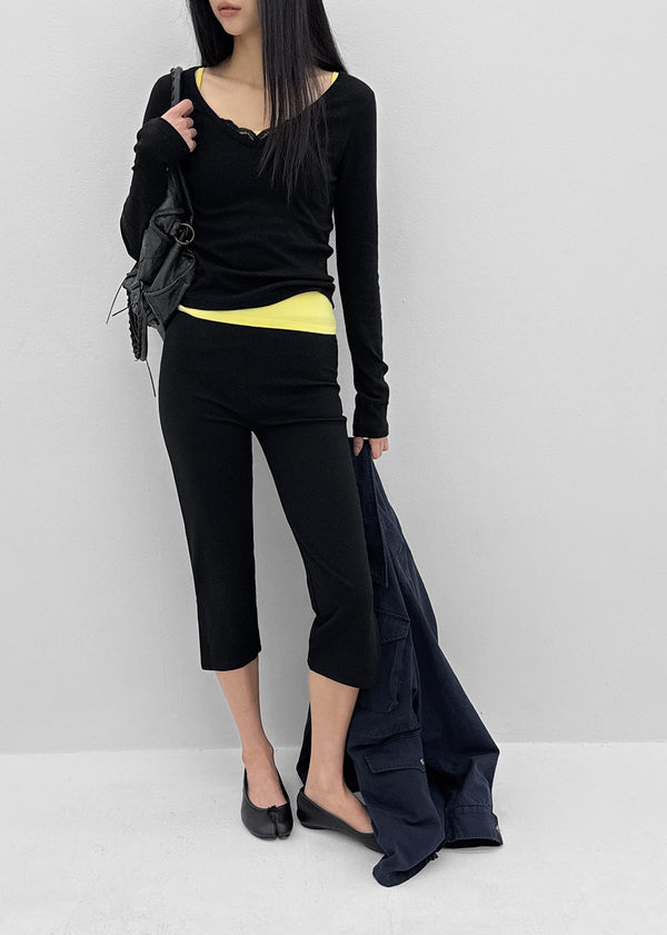 Flbom Slit Capri Pants