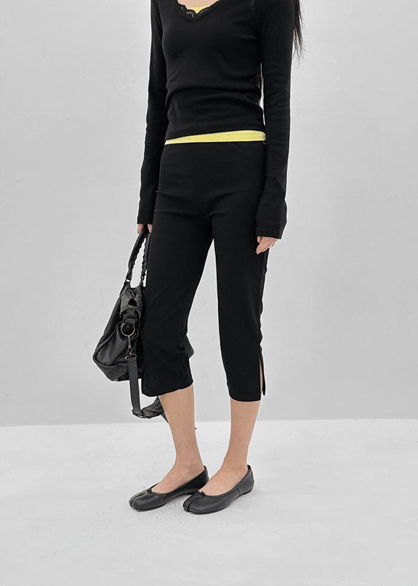 Flbom Slit Capri Pants