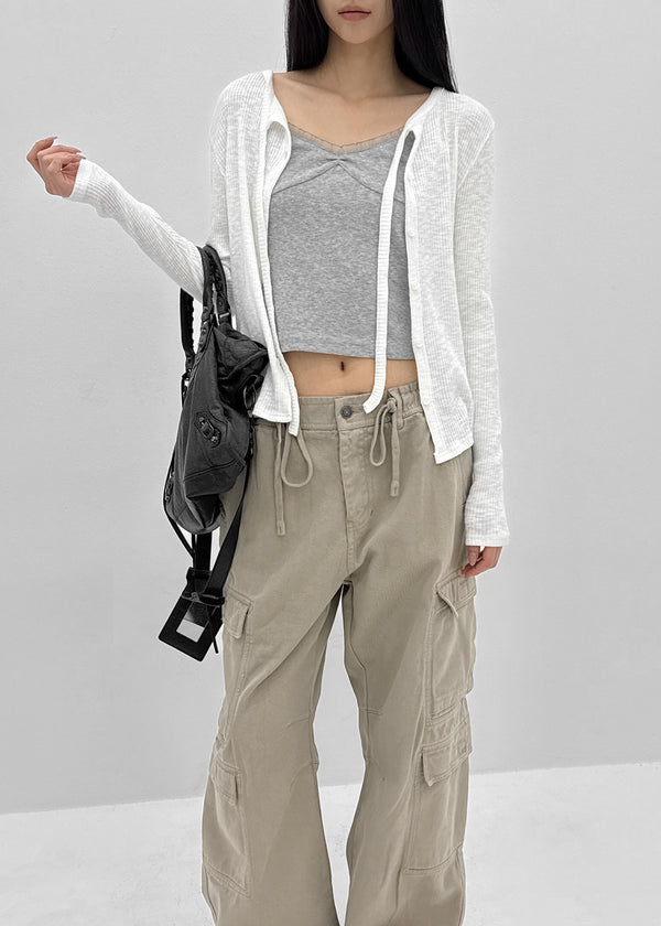 Ehome Ribbed Cardigan