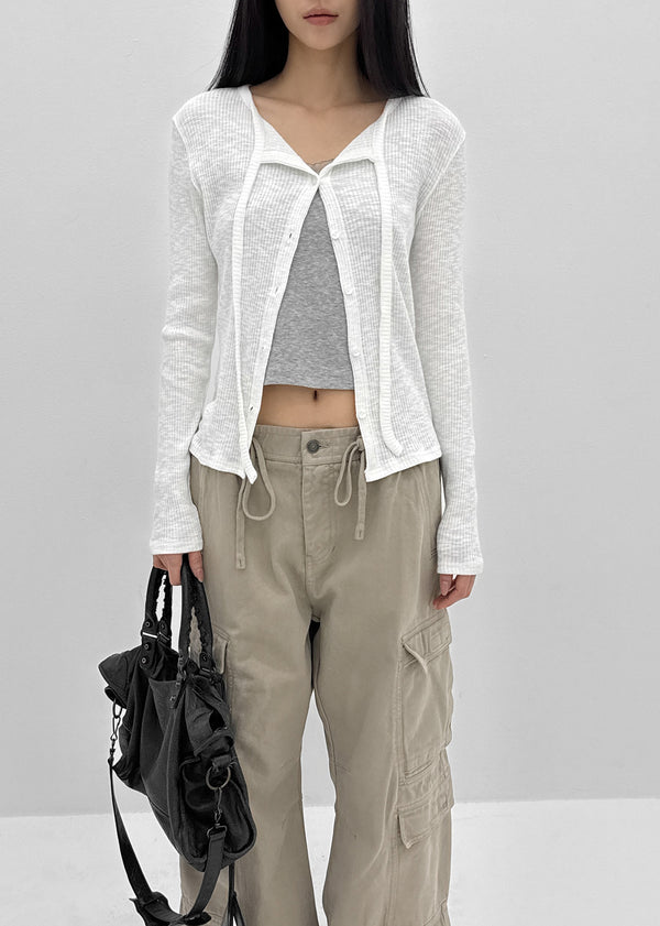 Ehome Ribbed Cardigan
