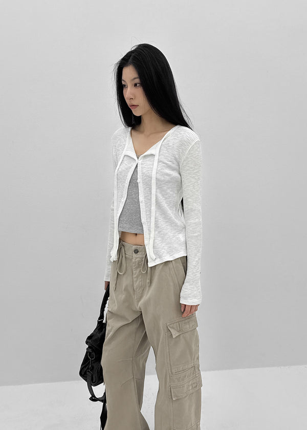 Ehome Ribbed Cardigan