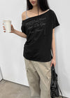 [MADE] Louvre Off-Shoulder Short Sleeve T-shirt