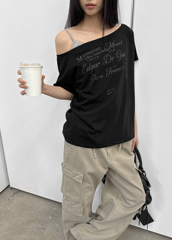 [MADE] Louvre Off-Shoulder Short Sleeve T-shirt