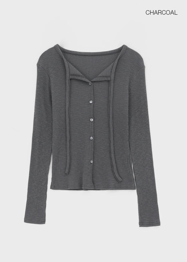 Ehome Ribbed Cardigan