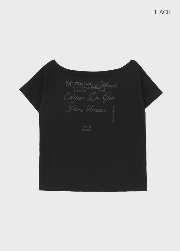 [MADE] Louvre Off-Shoulder Short Sleeve T-shirt