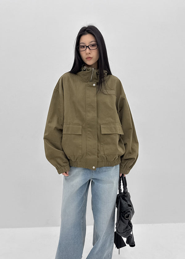 Parua High-neck Hooded Field Jacket