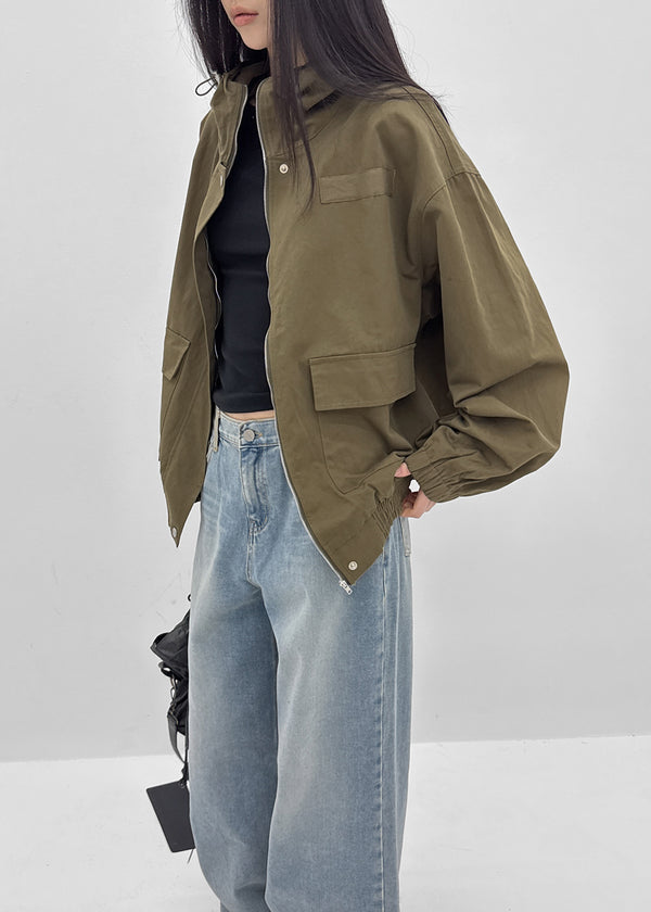 Parua High-neck Hooded Field Jacket