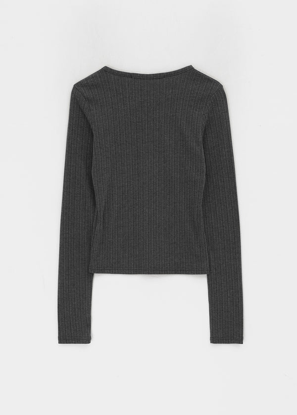 [MADE] Fluffy Layered Ribbed Long Sleeve Top (Set Available)
