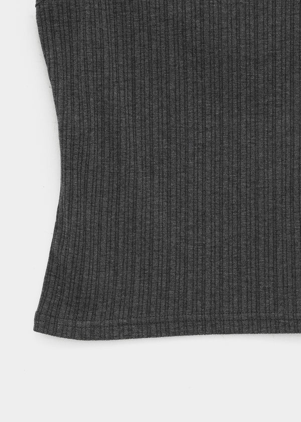 [MADE] Fluffy Layered Ribbed Sleeveless Top (Set Available)