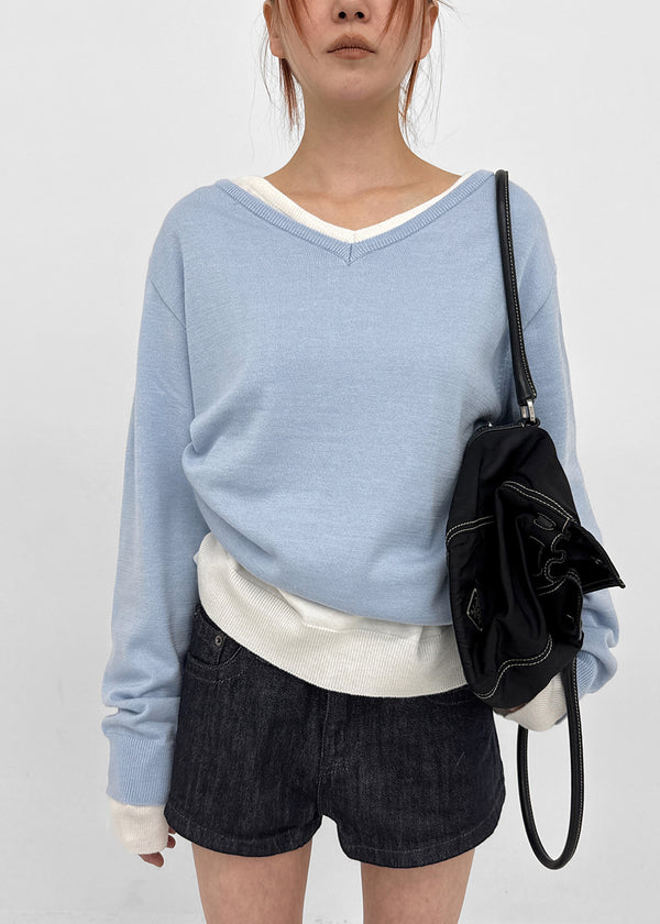 Silkein V-neck Knit