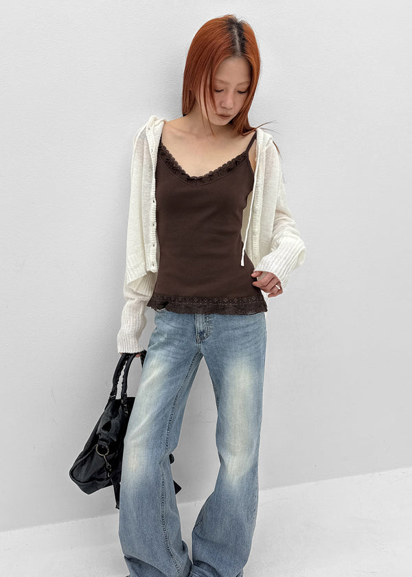 Pomerin Lace Layered Sleeveless Top