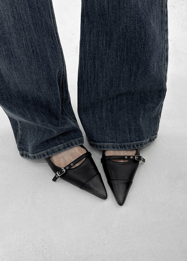 Keshong Stiletto Slingback Flat Shoes