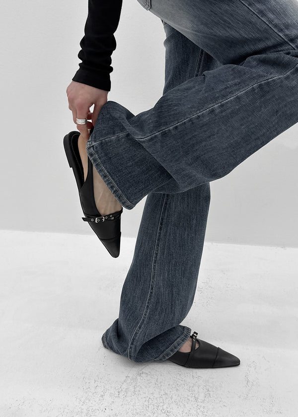 Keshong Stiletto Slingback Flat Shoes