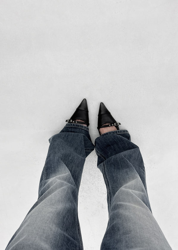 Keshong Stiletto Slingback Flat Shoes