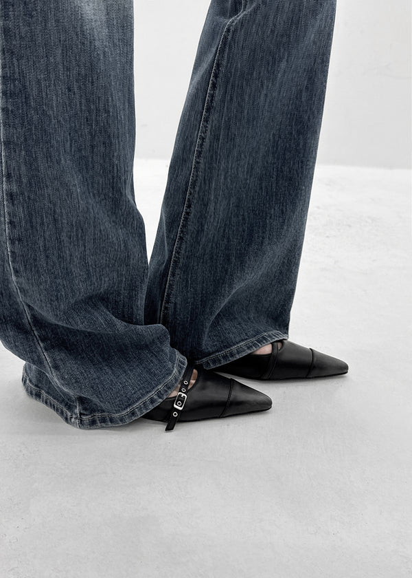 Keshong Stiletto Slingback Flat Shoes