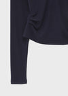 Nuert Button V-neck Layered Long Sleeve T-shirt