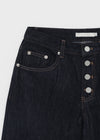 Cant Button Non-faded Bootcut Denim Pants