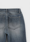 Pohner Low-waist Washed Denim Pants