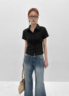 [MADE] Winkle Pleated Short Sleeve Shirt