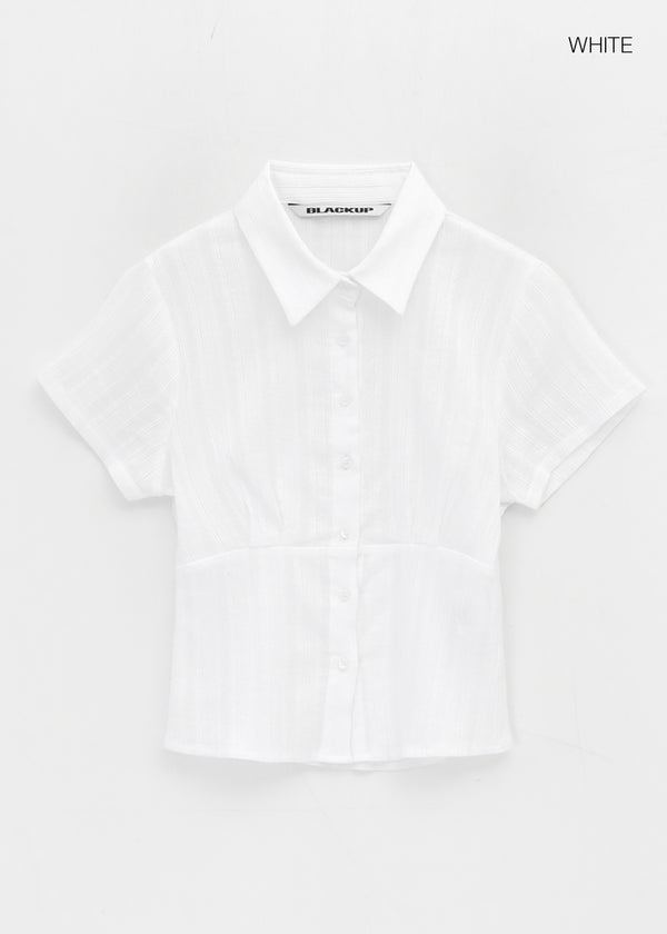 [MADE] Winkle Pleated Short Sleeve Shirt