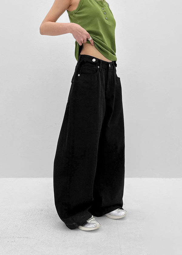 [MADE] Leaf Linen-Like Back-Pocket Cotton Pants