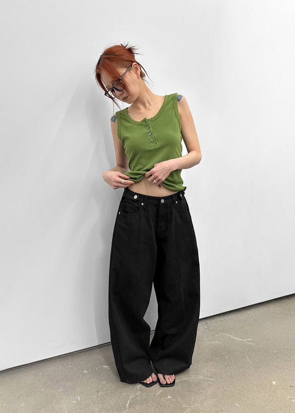 [MADE] Leaf Linen-Like Back-Pocket Cotton Pants