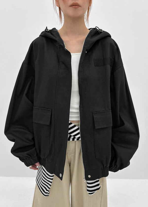 Parua High-neck Hooded Field Jacket