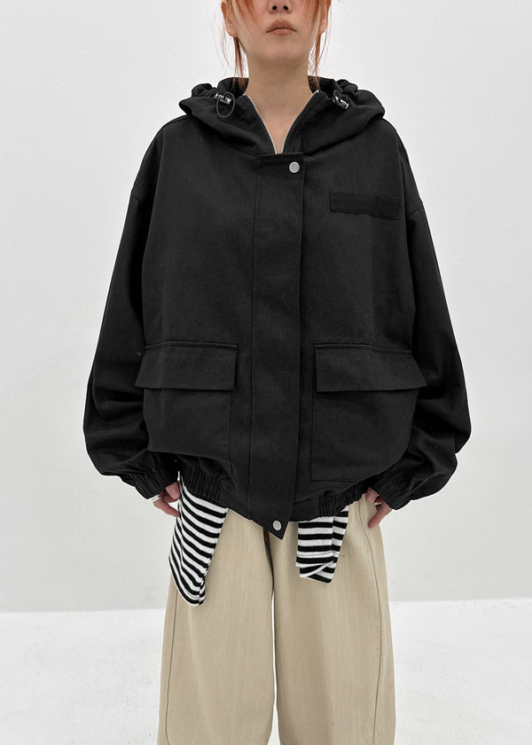 Parua High-neck Hooded Field Jacket