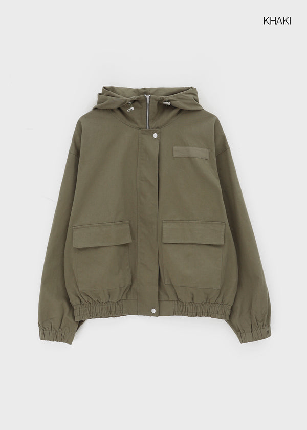 Parua High-neck Hooded Field Jacket