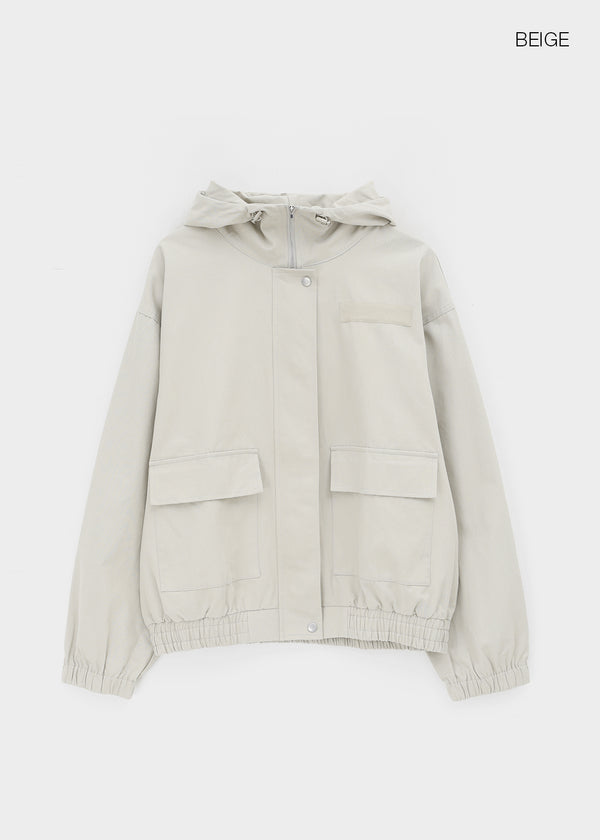 Parua High-neck Hooded Field Jacket