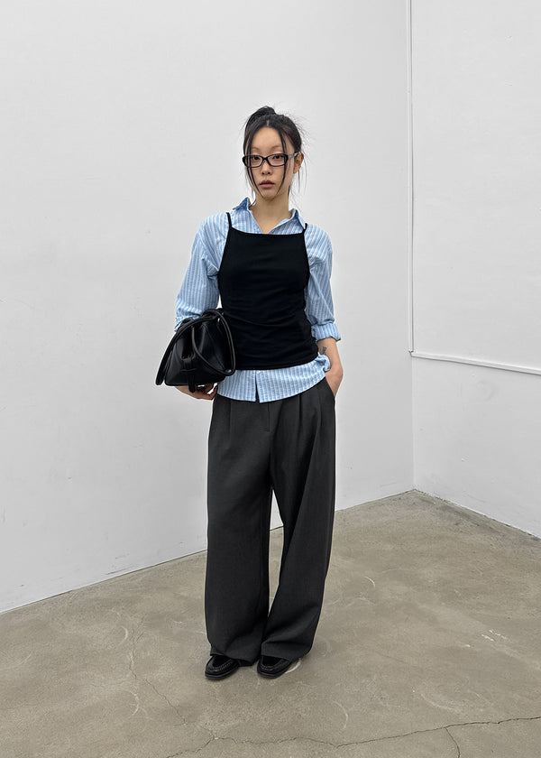 Kojina Wide Pintuck Slacks