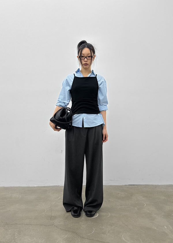 Kojina Wide Pintuck Slacks