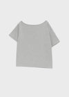 Posiku Unbalanced Off-shoulder Short Sleeve Tee