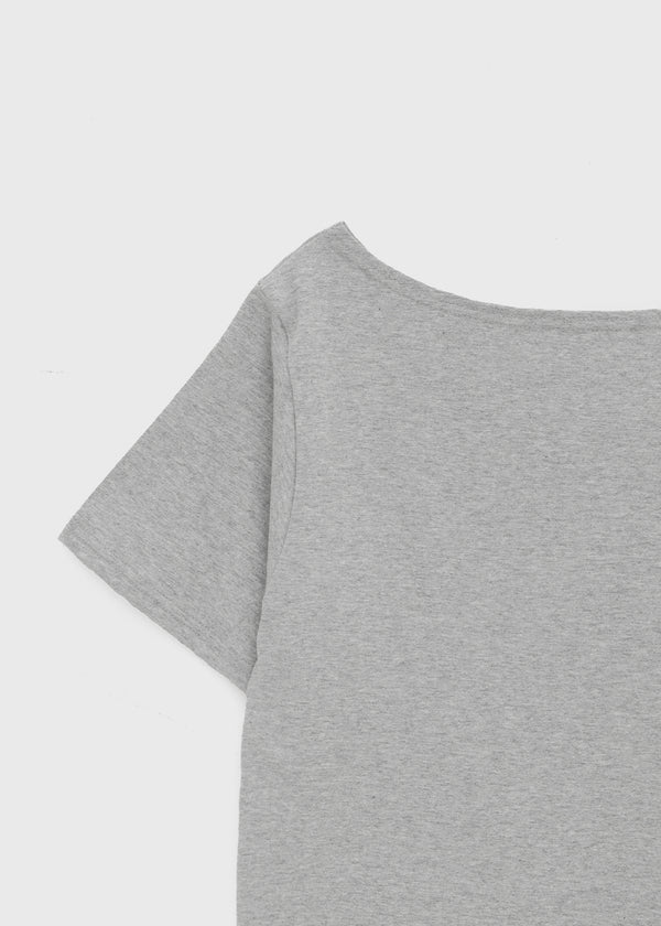 Posiku Unbalanced Off-shoulder Short Sleeve Tee