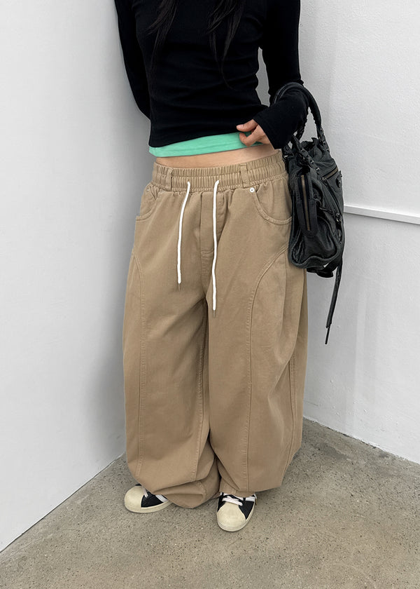 (UNISEX) Amune Cotton Wide Balloon Pants