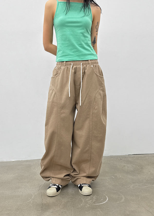 (UNISEX) Amune Cotton Wide Balloon Pants